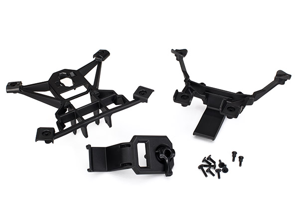 [ TRX-7715 ] Traxxas Body mounts, front & rear/ 3x15mm BCS (4)/ 3x12mm shoulder trx7715