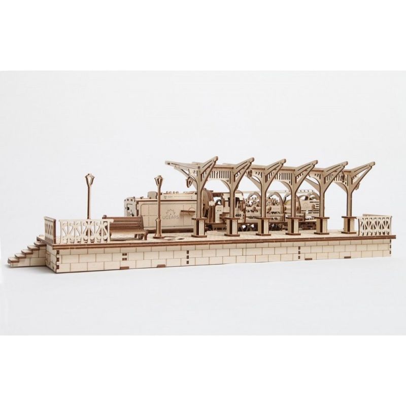 [ UGEARS4820184120242 ] Railway Platform