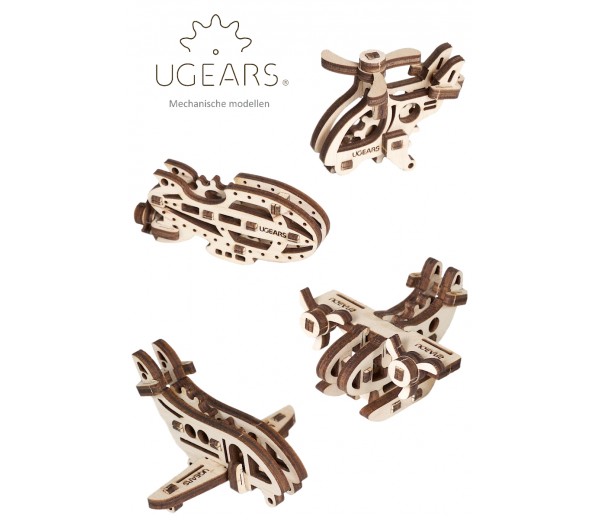 [ UGEARS4820184120624 ] U-Fidget "4 Viegtuigen"