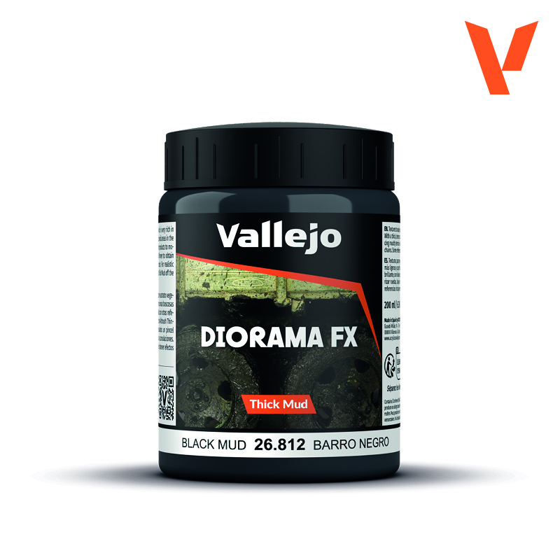 [ VAL26812 ] Vallejo Black Thick Mud 200ml