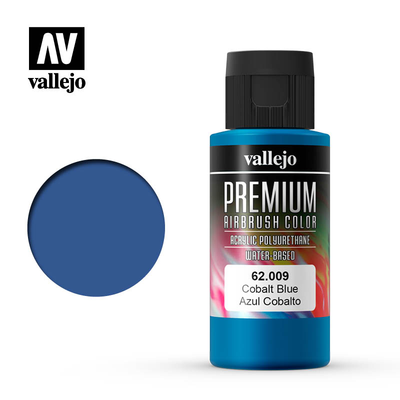 [ VAL62009 ] Vallejo Premium Airbrush Color Cobalt Blue 60ml