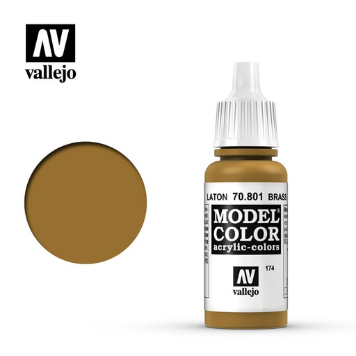 [ VAL70801 ] Vallejo Model Color Brass 17ml