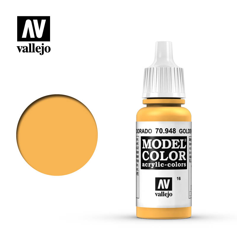 [ VAL70948 ] Vallejo Model Color Golden Yellow 17ml