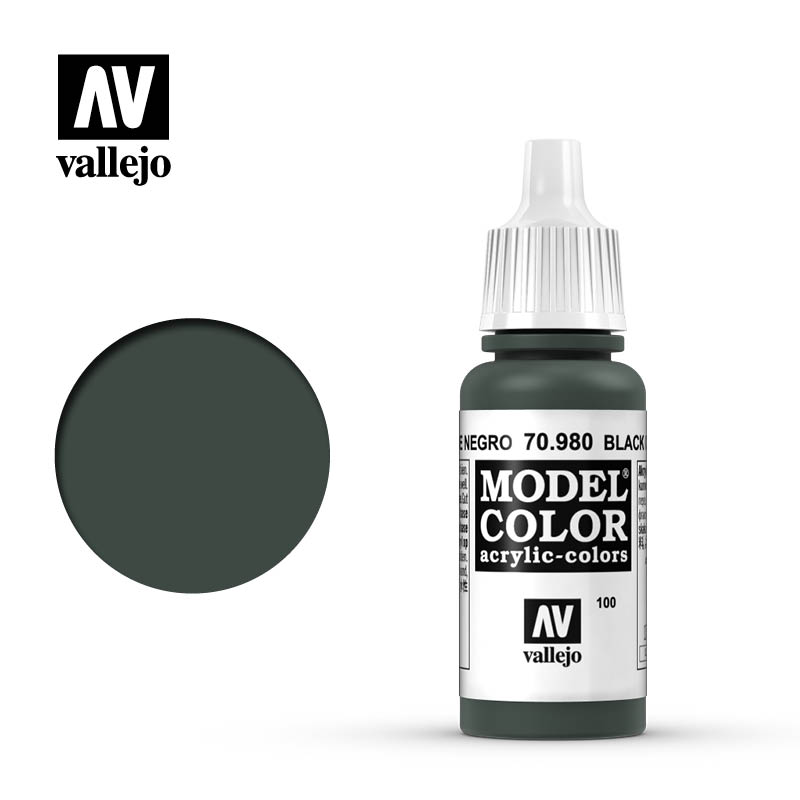 [ VAL70980 ] Vallejo Model Color Black Green 17ml