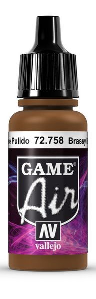 [ VAL72758 ] Vallejo Game Air Brassy Brass 17ml