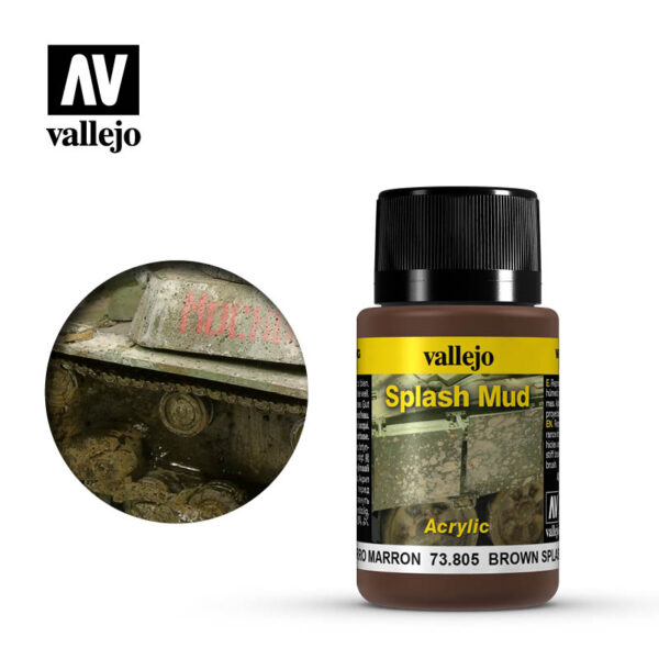 [ VAL73805 ] Vallejo Weathering Effects Brown Splash Mud 40ml