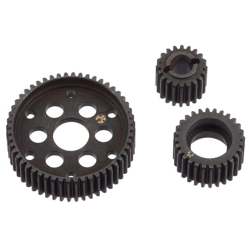 [ AX30708 ] Axial ax10 locked transmission completemetal gear set steel - AXIC3078