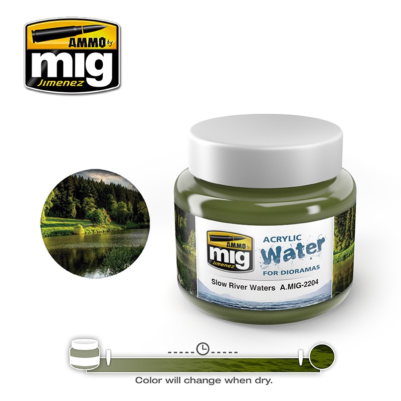 [ MIG2204 ] Acrylic water slow river waters 250ml