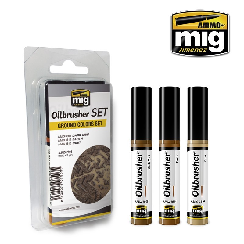 [ MIG7503 ] Oilbrusher set: ground colors set
