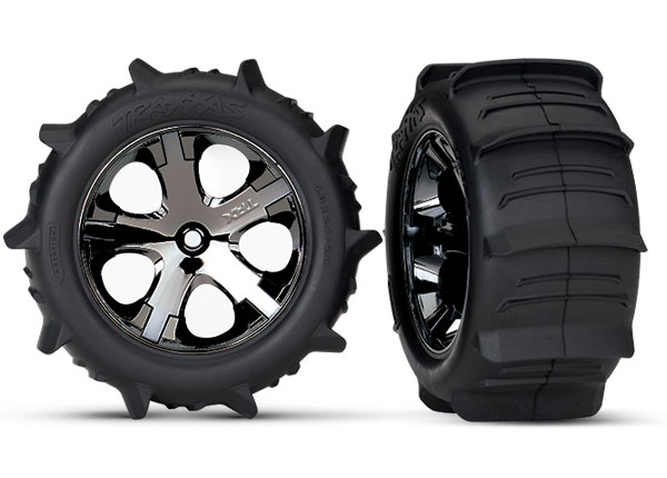 [ TRX-3776 ] Traxxas Tires & wheels glued paddle