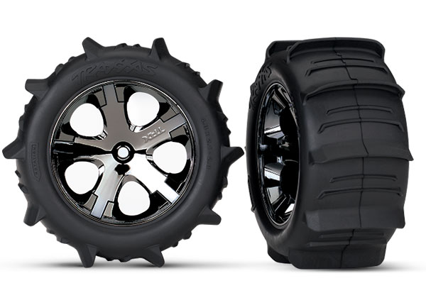 [ TRX-3776 ] Traxxas Tires &amp; wheels glued paddle