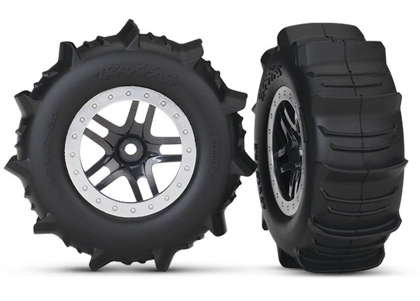[ TRX-5891 ] Traxxas tires & wheels glued paddle