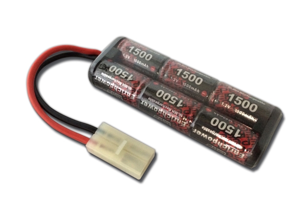 [ YEL2925T ] yellow NIMH batterij 1500mah 7.2V tamiya stekker