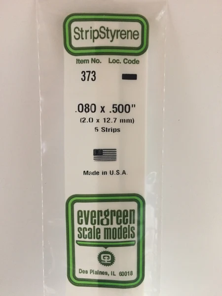 [ EG373 ] Evergreen styrene strip 2,0x12,7x610mm (5pcs.)