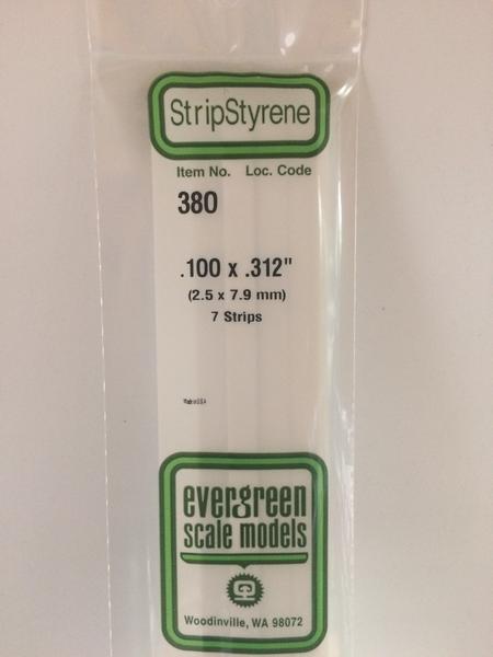 [ EG380 ] Evergreen STRIP 610 x 2,5 x  7,9 mm ( 7s.)