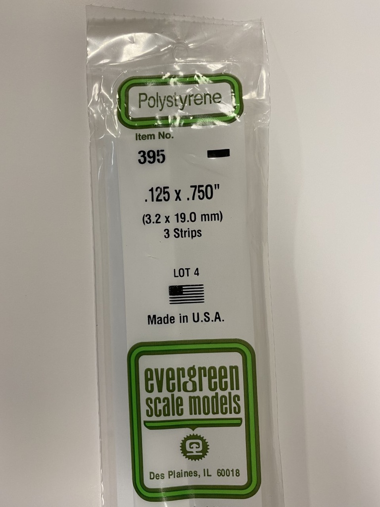 [ EG395 ] Evergreen EG STRIP 610 x 3,2 x 19,0 mm ( 3s.)