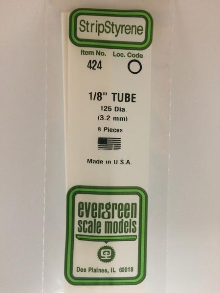 [ EG424 ] Evergreen styrene Buis 610 x  3,2 mm (8p.)