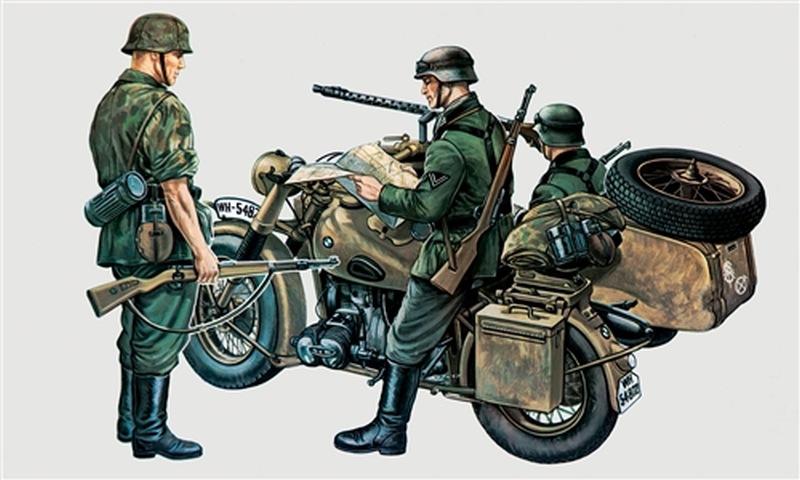 [ ITA-0315S ] Italeri BMW R75 with sidecar 1/35