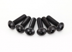 [ TRX-2594 ] Traxxas Screws, 4x15mm button-head machine (hex drive) (6) - TRX2594