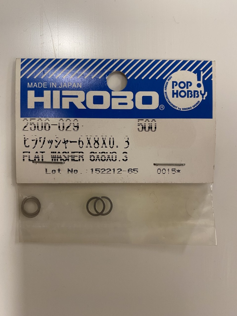 [ H2506-029 ] Hirobo Flat Washer 6x8x0.3