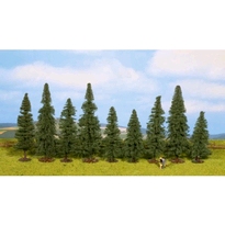 [ NO25086 ] Noch Tannen, 9 Stück, ca. 8 - 12 cm hoch