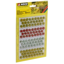 [ NO07135 ] Noch Grasbosjes bloemend geel/wit/rood 