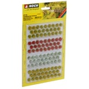 [ NO07135 ] Noch Grasbosjes bloemend geel/wit/rood 