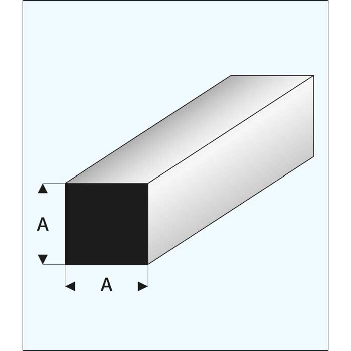 [ RA407-53 ] Raboesch PLASTIC VIERKANT VOL PROFIEL 2.0 mm 1 meter