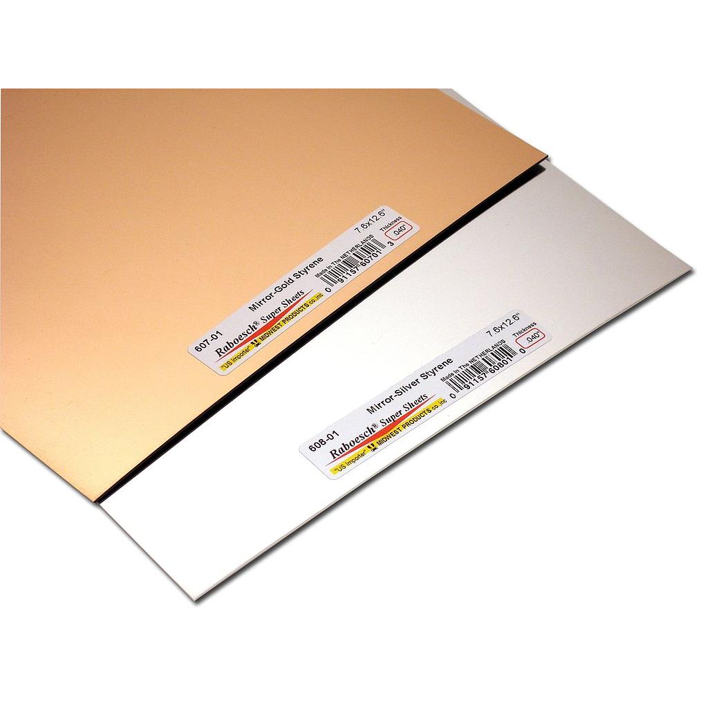 [ RA608-01 ] Raboesch mirror-silver styrene 1.0mmx194x320mm