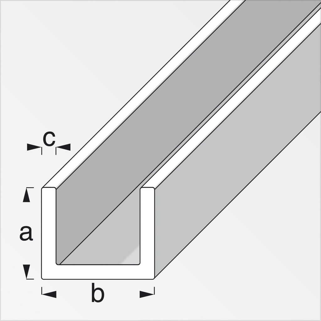 [ REM40783 ] 34380 U-profiel 10x10mm 1 meter