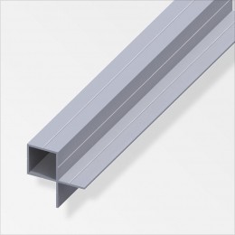 [ REM40810 ] 25922 alu profiel  vierkante buis met L profiel 1 meter 
