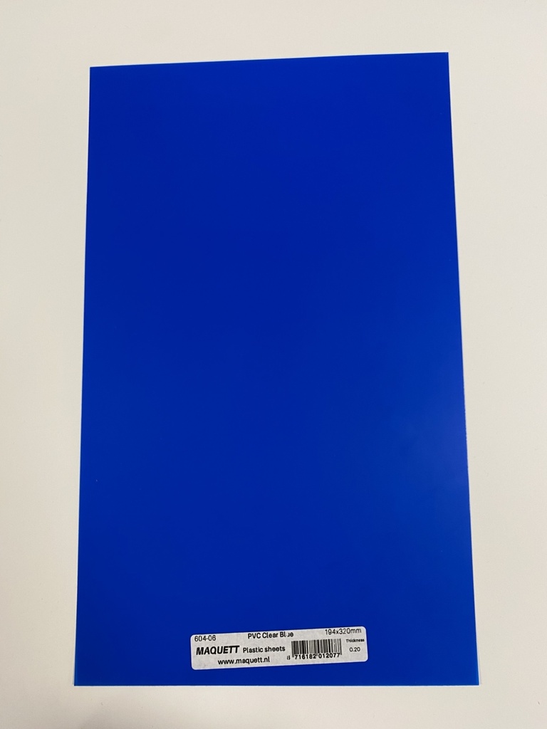 [ RA604-06 ] Raboesch clear blauw 0.23 mm  194x320mm 1st