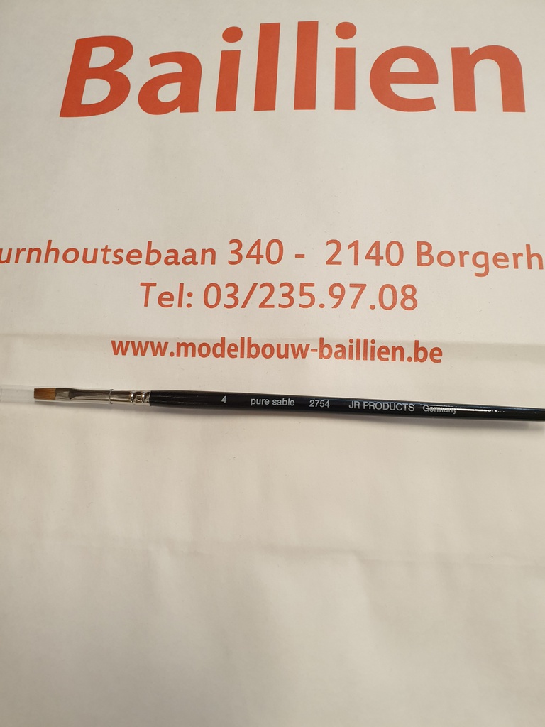 [ PENSEELZWBR4 ] Leonhardy 804 marter haar penseel 4, driehoek handvat (1st)