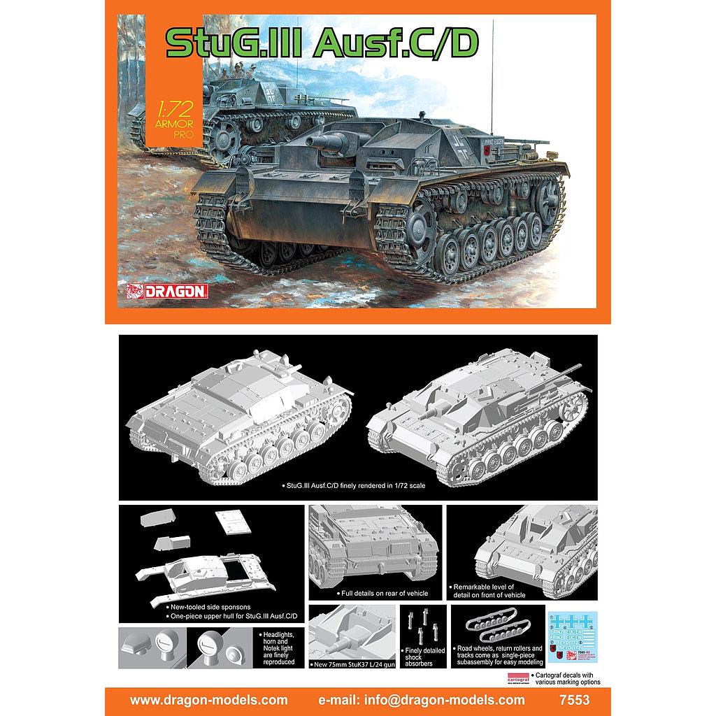 [ DRA7553 ] Dragon Stug III Ausf C/D 1/72