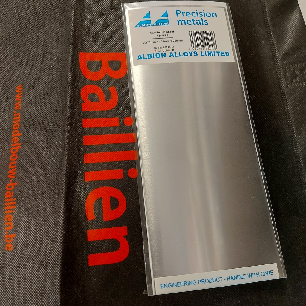 [ ABSM10M ] ALUMINIUM SHEET 0.276 MMX100MMX250MM 2ST