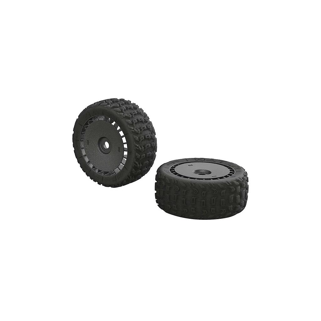 [ AR550048 ]Arrma -  DBOOTS 'KATAR T 6S' TIRE SET GLUED (BLACK) (2pcs) - ARAC9615