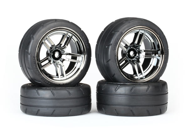 [ TRX-8375 ] Traxxas Tyres & wheels assembled glued 1,9 response tires front(2) rear (2) (vxl rated) - TRX8375
