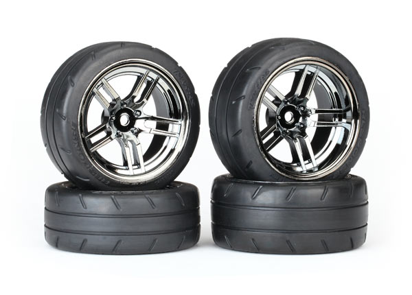 [ TRX-8375 ] Traxxas Tyres &amp; wheels assembled glued 1,9 response tires front(2) rear (2) (vxl rated) - TRX8375