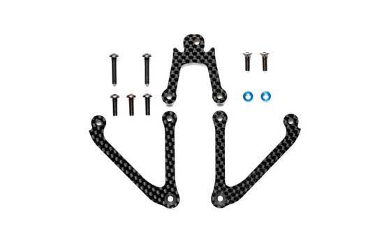 [ T54788 ] Tamiya TA07 Carbon stiffeners (front)