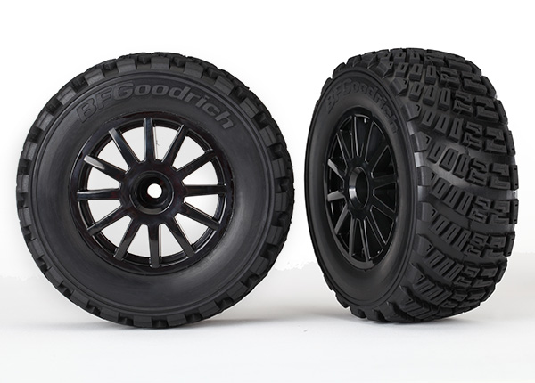 [ TRX-7473T ] Traxxas TIRES AND WHEELS GLUED BLACK