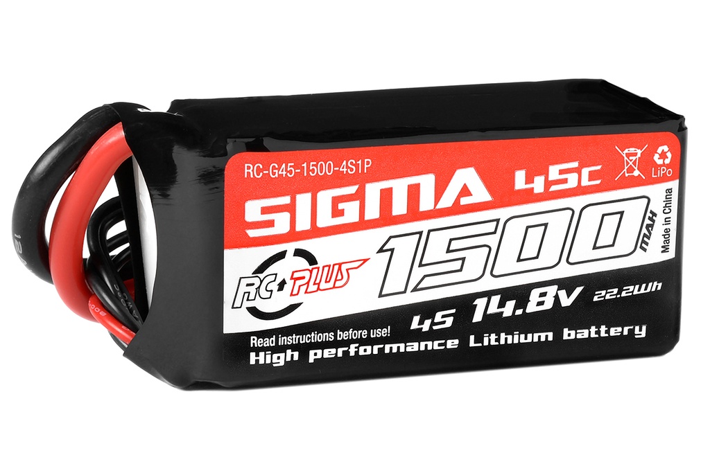 [ RC-G45-1500-4S1P ] Lipo batterij 14.8V 45C 1500Mah