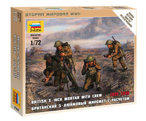 [ ZVE6168 ] Zvezda British mortar crew 1/72