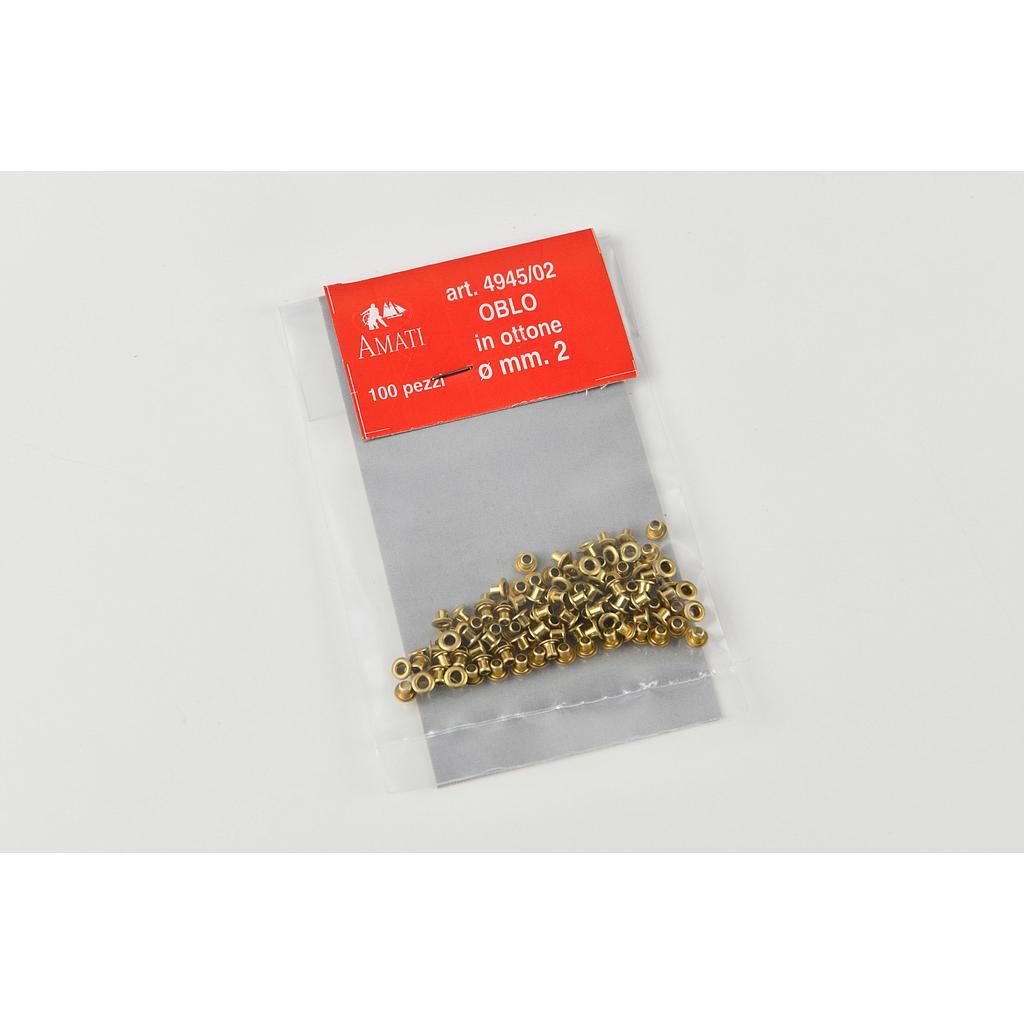 [ AMA4945/02 ] Amati Portholes brass 2mm 100st