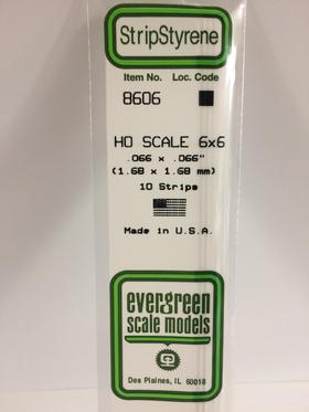 [ EG8606 ] Evergreen styrene strip 1.68x1.68x35.5mm 10st