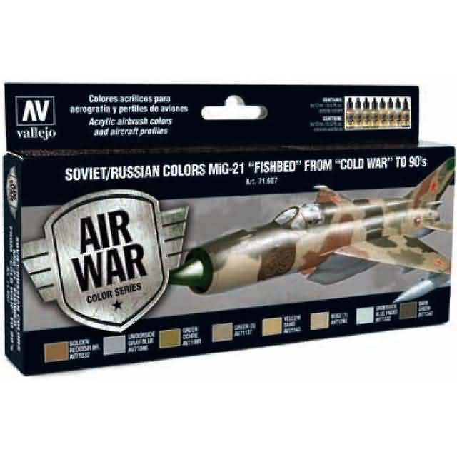 [ VAL71607 ] Vallejo soviet/russian colors mig-21 "fishbed" from "cold war" to 90's