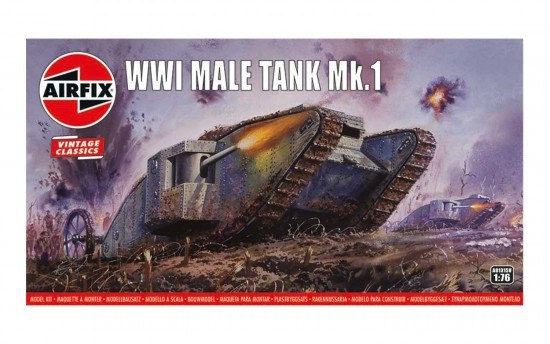 [ AIRA01315V ] Airfix WWI male tank MkI  1/76