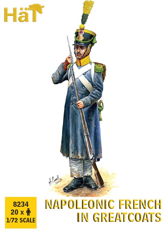 [ HAT8234 ] Napoleonic french in greatcoats 1/72