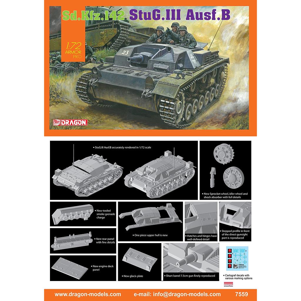 [ DRA7559 ] Stug. III Ausf. B 1/72 - Dragon