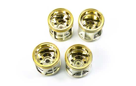 [ T47386 ] Tamiya Voor- en achtervelgen WR-02 goud