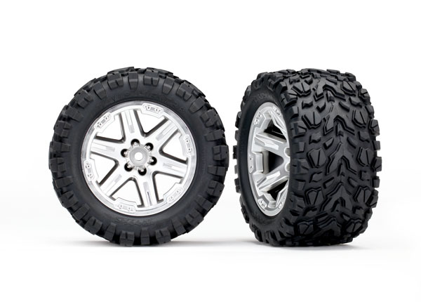 [ TRX-6773R ] Traxxas Tires &amp; wheels, assembled glued 2.8 (RXT satin chrome wheels, talon extreme)